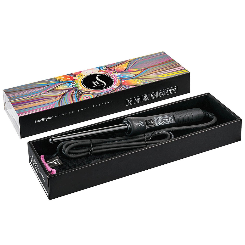 Professional Baby Curling Wand (Black) – HerStyler